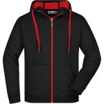 Pánská mikina Doubleface JN355 - Black/red M