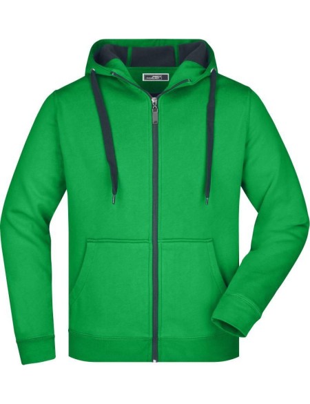 Pánská mikina Doubleface JN355 - Fern green/graphite S