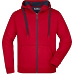 Pánská mikina Doubleface JN355 - Red/carbon 3XL
