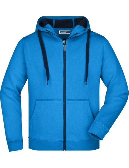Pánská mikina Doubleface JN355 - Azure/navy 3XL