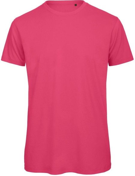 Pánské tričko B+C Inspire T z bio bavny - Fuchsia M