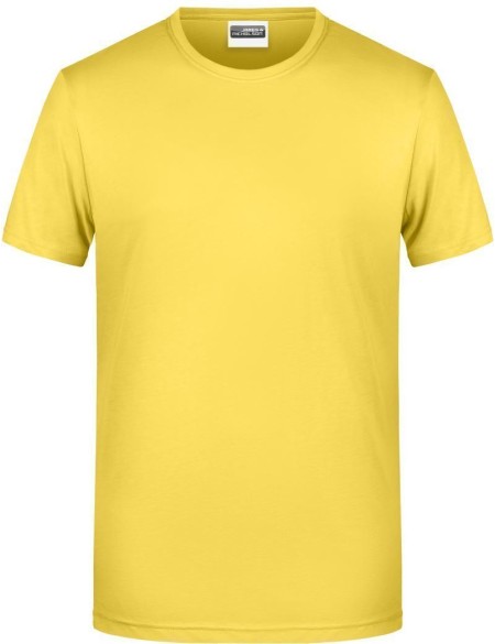 Pánské tričko z bio bavlny James+Nicholson 8008 - Žlutá 3XL