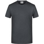 Pánské tričko z bio bavlny James+Nicholson 8008 - Black heather XL
