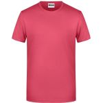 Pánské tričko z bio bavlny James+Nicholson 8008 - Raspberry XXL
