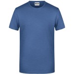 Pánské tričko z bio bavlny James+Nicholson 8008 - Light denim melange 3XL