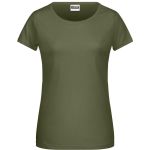 Dámské tričko z bio bavlny James+Nicholson 8007 - Olive XS