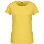 Dámské tričko z bio bavlny James+Nicholson 8007 - Yellow S