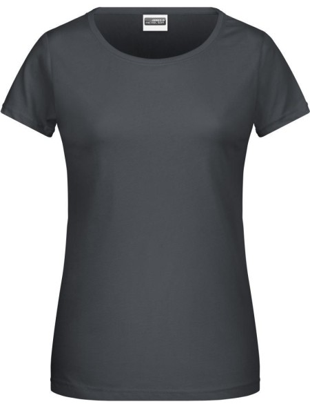 Dámské tričko z bio bavlny James+Nicholson 8007 - Graphite XXL