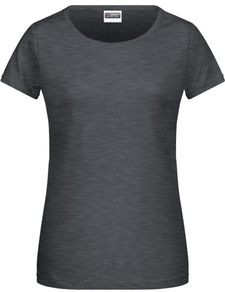 Dámské tričko z bio bavlny James+Nicholson 8007 - Black heather L
