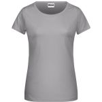 Dámské tričko z bio bavlny James+Nicholson 8007 - Steel grey XXL