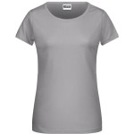 Dámské tričko z bio bavlny James+Nicholson 8007 - Steel grey S