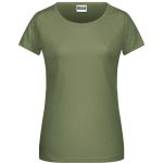 Dámské tričko z bio bavlny James+Nicholson 8007 - Khaki XL