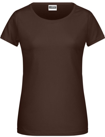 Dámské tričko z bio bavlny James+Nicholson 8007 - Brown M