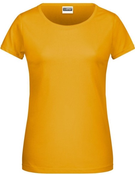 Dámské tričko z bio bavlny James+Nicholson 8007 - Gold yellow L