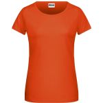 Dámské tričko z bio bavlny James+Nicholson 8007 - Dark orange XXL