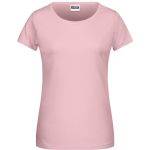 Dámské tričko z bio bavlny James+Nicholson 8007 - Soft pink XS