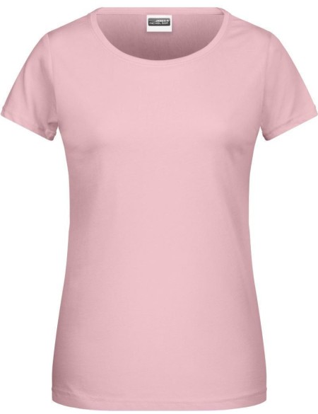 Dámské tričko z bio bavlny James+Nicholson 8007 - Soft pink M