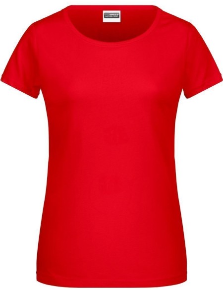 Dámské tričko z bio bavlny James+Nicholson 8007 - Tomato L