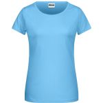 Dámské tričko z bio bavlny James+Nicholson 8007 - Sky blue L