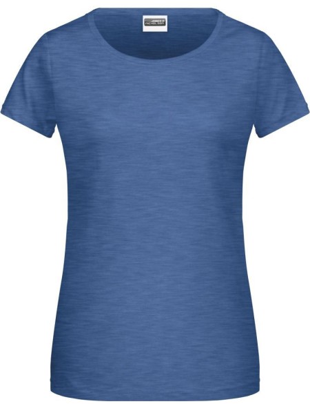 Dámské tričko z bio bavlny James+Nicholson 8007 - Light denim melange XS