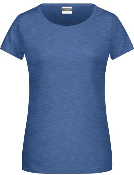 Dámské tričko z bio bavlny James+Nicholson 8007 - Light denim melange M