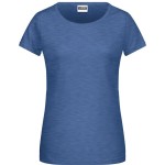 Dámské tričko z bio bavlny James+Nicholson 8007 - Light denim melange XL