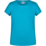 Dámské tričko z bio bavlny James+Nicholson 8007 - Turquoise XL