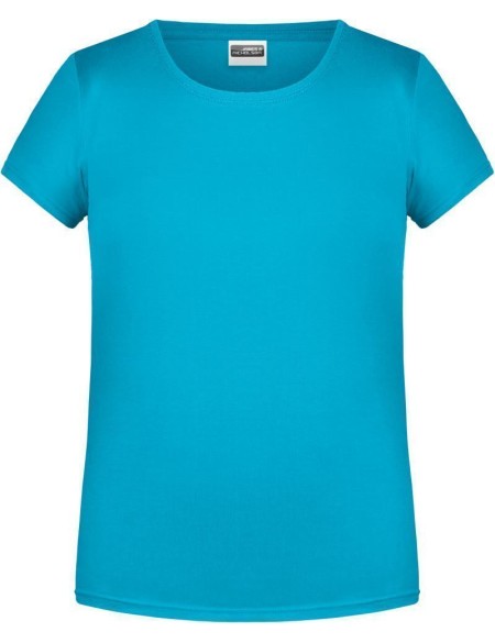 Dámské tričko z bio bavlny James+Nicholson 8007 - Turquoise XXL