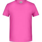 Chlapecké tričko z bio bavlny James+Nicholson 8008B - Pink XXL