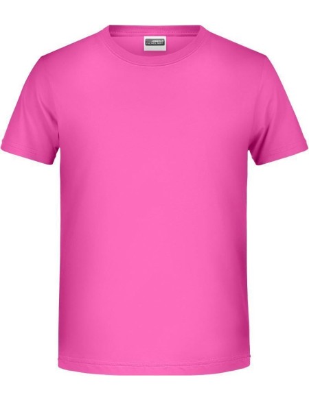 Chlapecké tričko z bio bavlny James+Nicholson 8008B - Pink L
