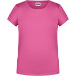 Dívčí tričko z bio bavlny James+Nicholson 8007G - Pink XXL