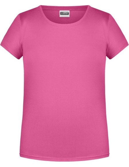 Dívčí tričko z bio bavlny James+Nicholson 8007G - Pink M