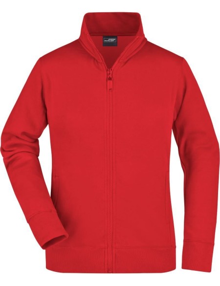 Dámská mikina na zip James+Nicholson JN52 - Červená S